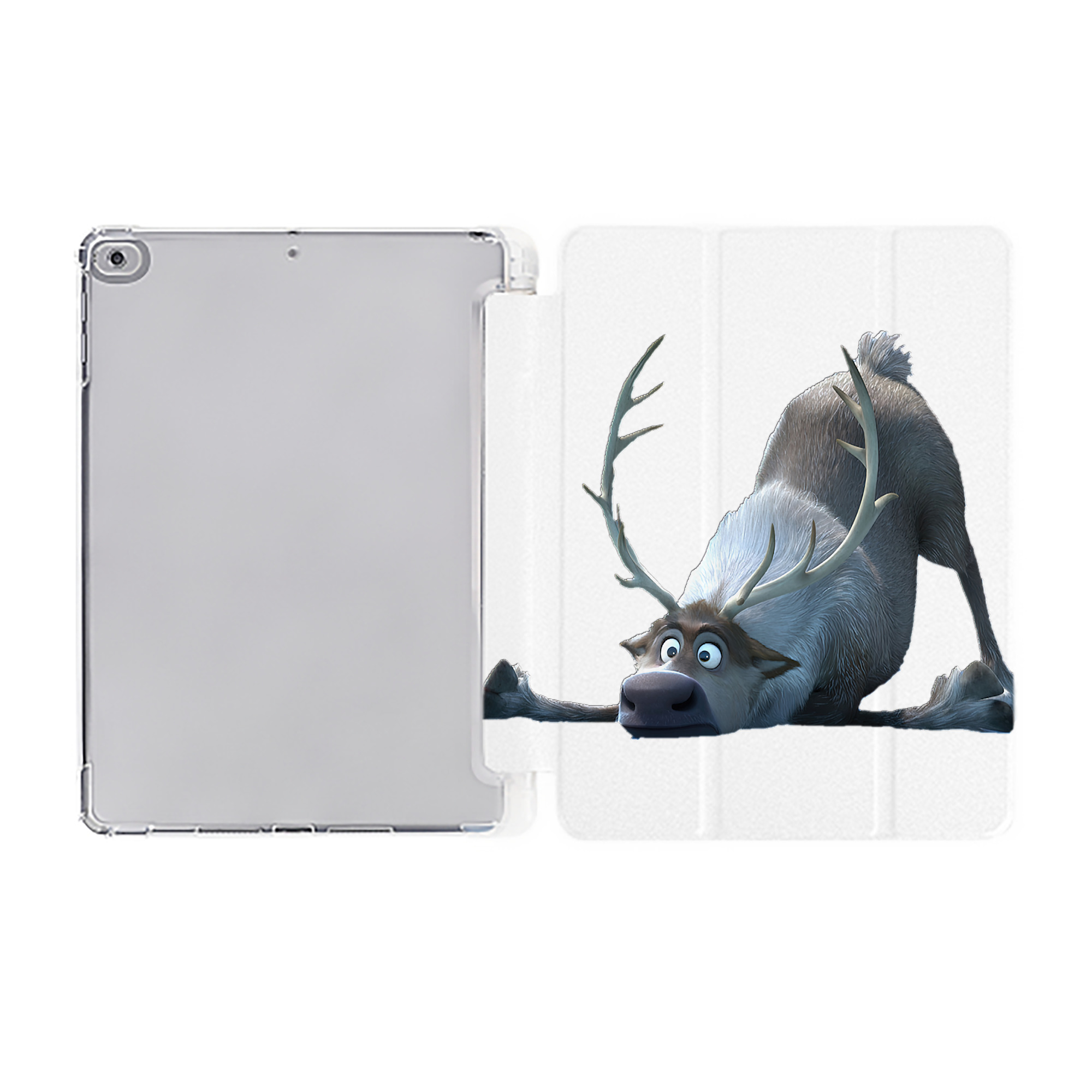 （画像用） アナと雪の女王 アンナ エルサ Frozen Anna Elsa IPad ケース ペン収納付き 三つ折りスタンド PUレザー×シリコン 対応機種9.5/10.5/10.9インチ